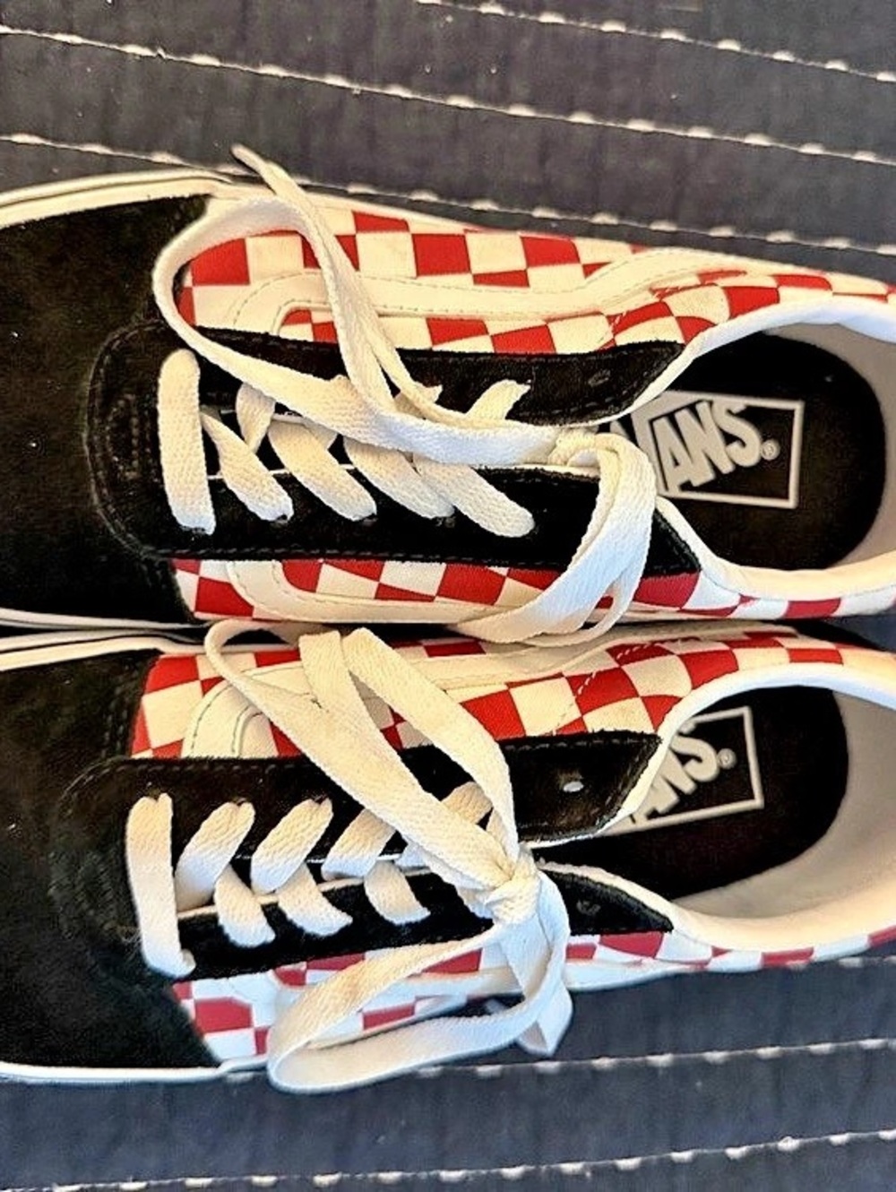 Vans Old Skool Checkerboard Sneakers Black & Red US 8.5